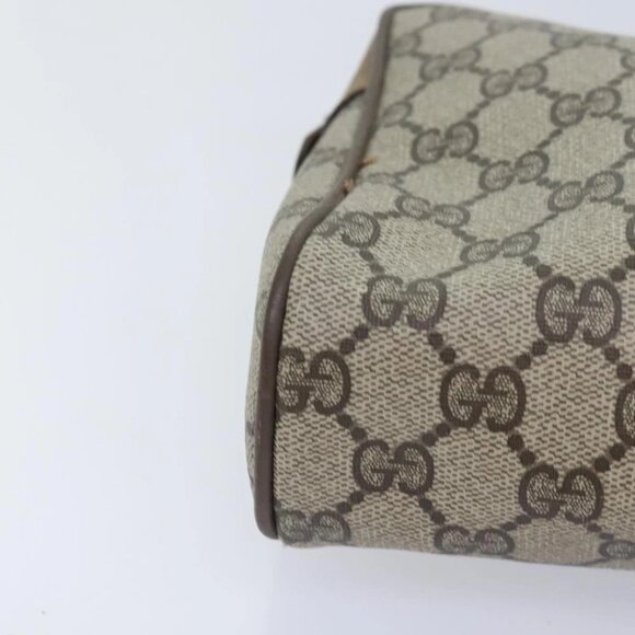 GUCCI GG Supreme Web Sherry Line Clutch Bag PVC Beige Red 89 01 012 Auth bs18432 - Picture 16 of 16